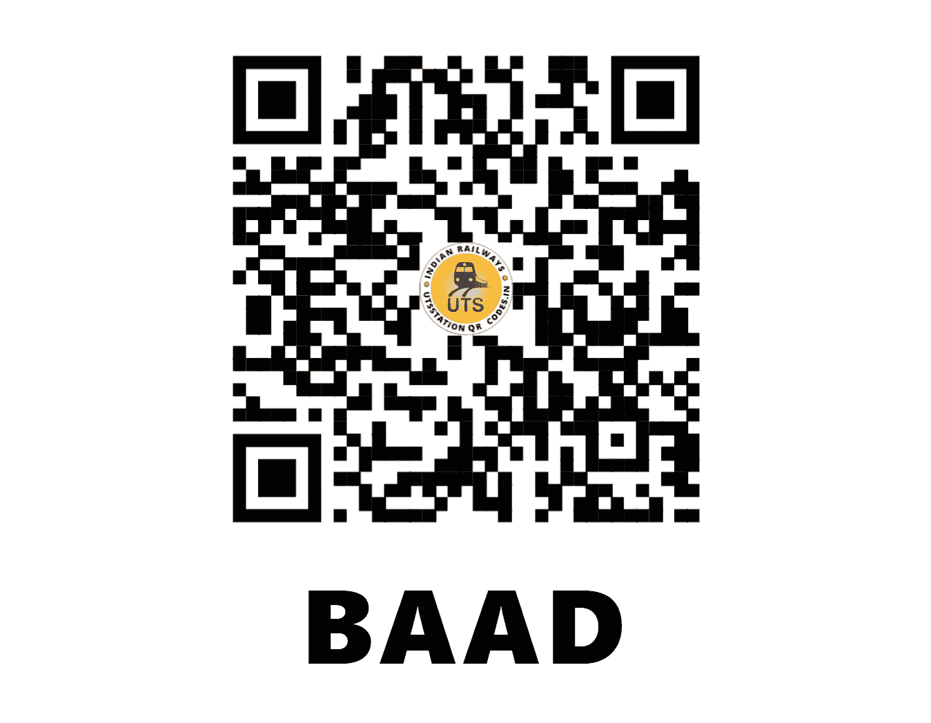 UTS QR Code for BAAD - BAD - NC (UTTAR PRADESH)